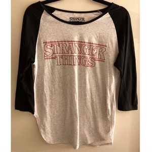 Stranger Things Baseball Tee- size L
